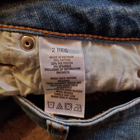Areopostale Distressed High Rise Jeggings size 2 Reg EUC - Picture 5 of 5